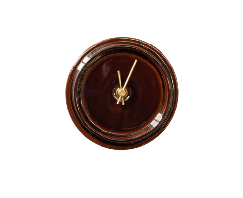 Sugy Two Way Clock, Amber Glaze