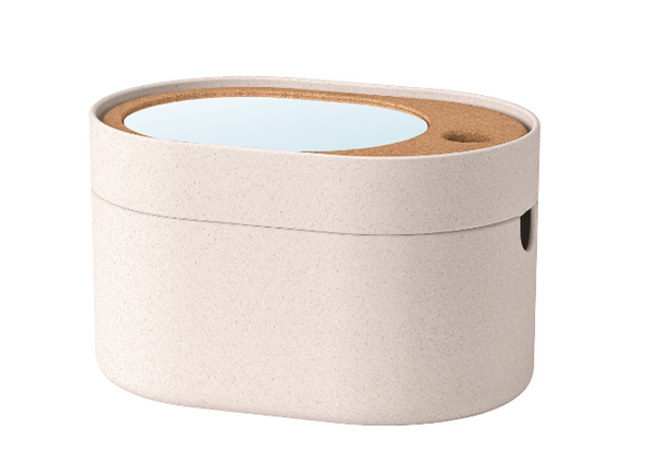 SAXBORGA Storage Box With Mirror Lid, Plastic Cork, 24x17 cm