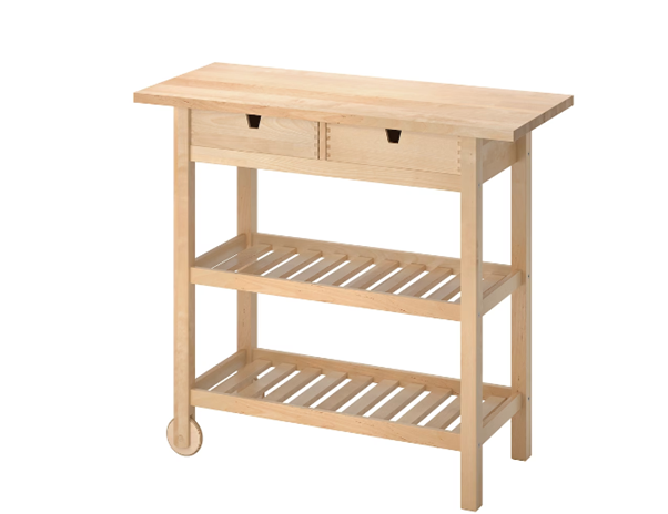 FÖRHÖJA Kitchen Trolley, Birch, 100x43 cm