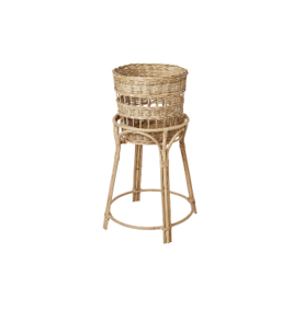 TOLKNING Plant Stand, Handmade Rattan, 66 cm