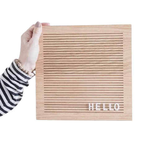 Wooden Message Letter Board