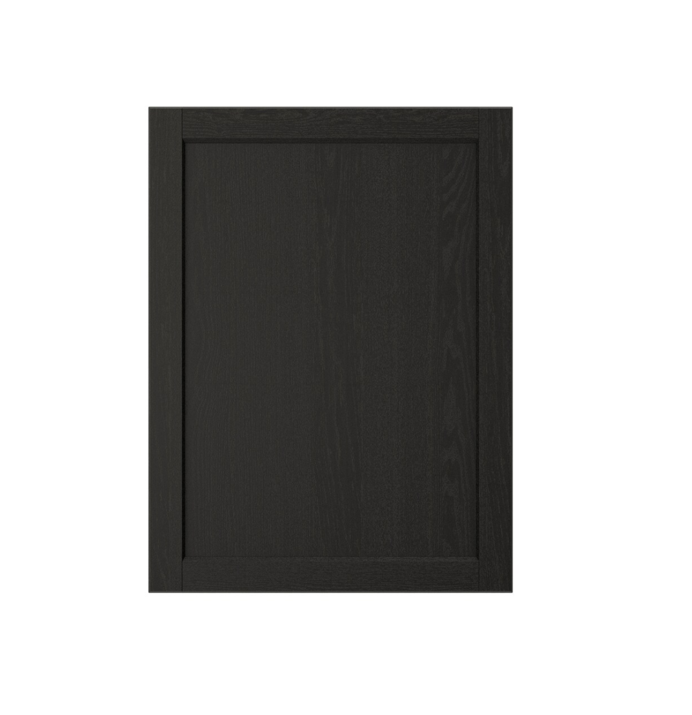 LERHYTTAN Door, 60x80 cm - Black Stained