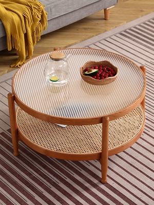 Fluted-Glass Coffee Table