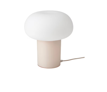 DEJSA Table Lamp, 28 cm - Beige/Opal White Glass