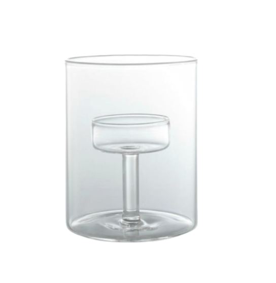 Elsa Small Glass Tea Light Candle Holder