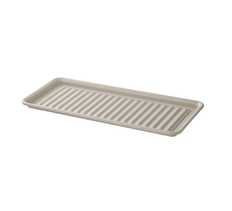 VÄLVÅRDAD Dish drainer, 15x35 cm - Beige/Galvanised