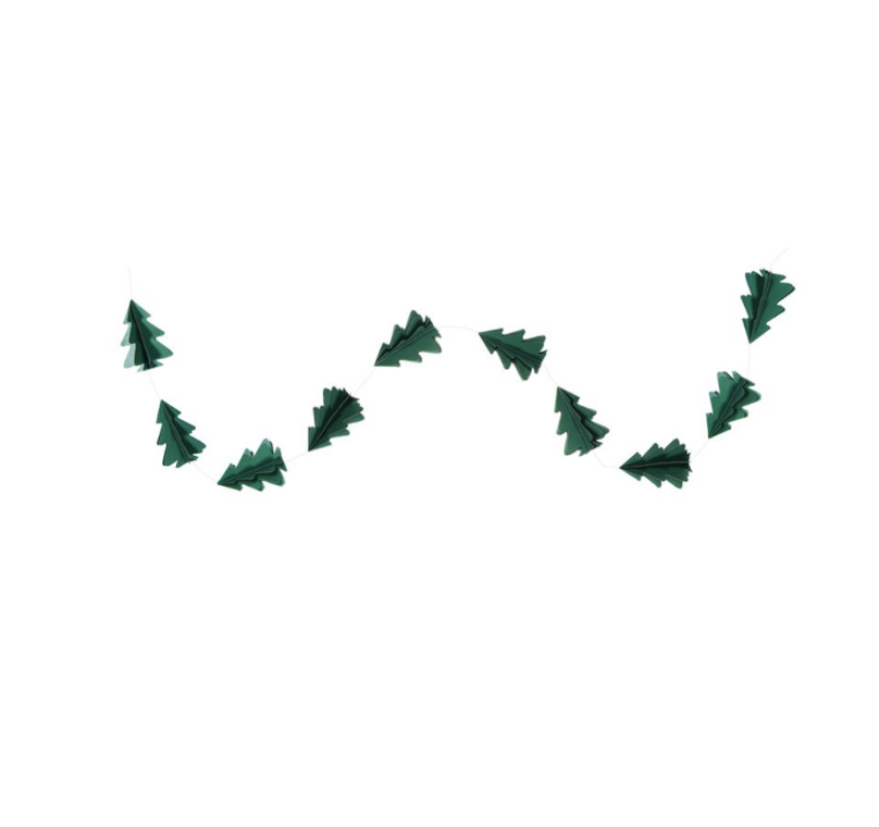 Mini 3D Christmas Tree Garland Paper String Banner