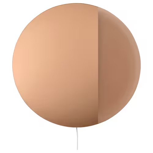 VARMBLIXT LED Wall/mirror Lamp - Dimmable/bronze-colour Round