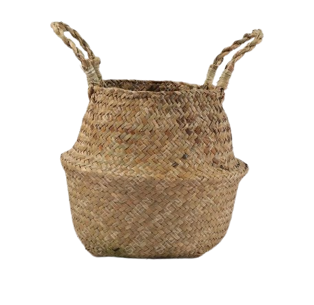 Hand Woven Fabric Flower Basket