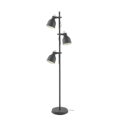HEKTAR Floor Lamp With 3-Spot - Dark Grey
