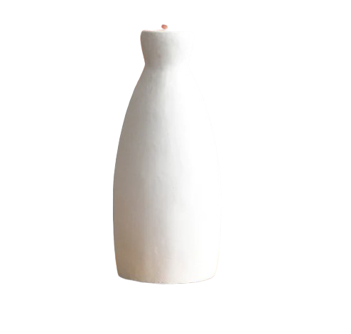 White Pottery Vase, Medium