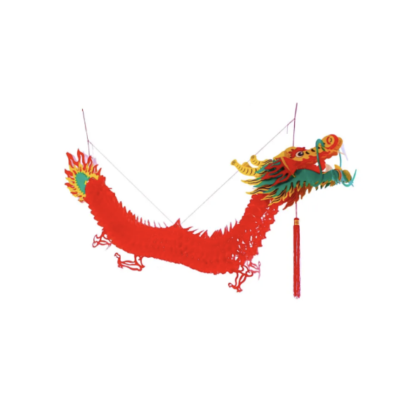 Chinese New Year 7ft 3D Hanging Dragon Banner Decoration