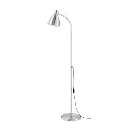 LERSTA Floor/Reading Lamp, Aluminium Chrome Effect
