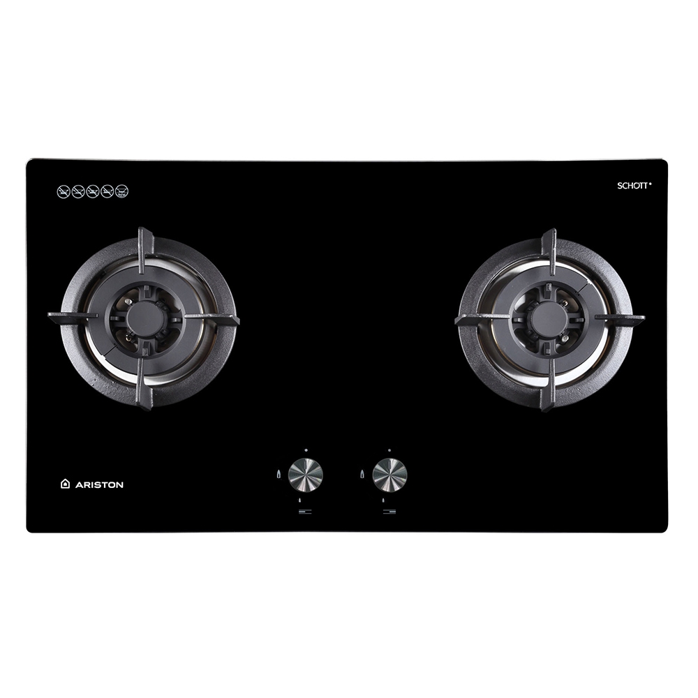 2 Burner Gas On Glass, TH 721 D22 B (LPG) , 76cm 