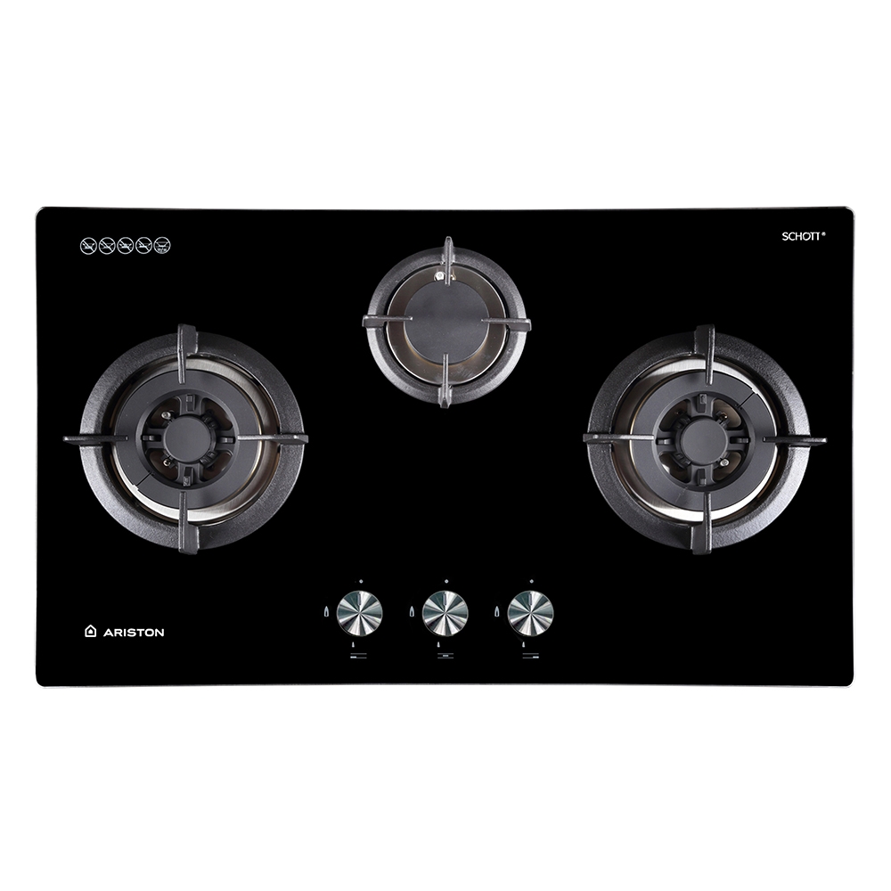 3 Burner Gas On Glass, TH 731 D2/A B (LPG) ,76cm 