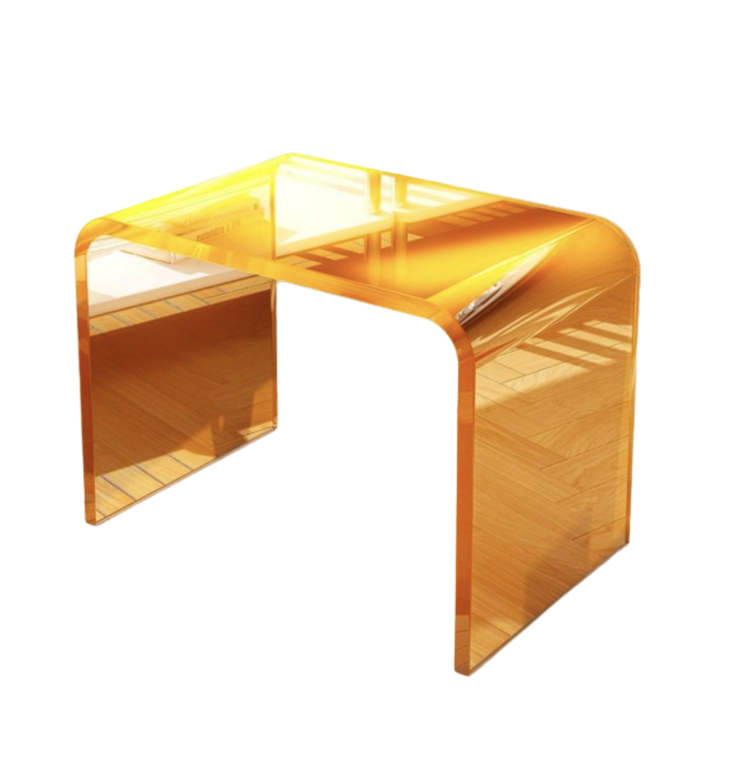 Orange Acrylic Coffee Table