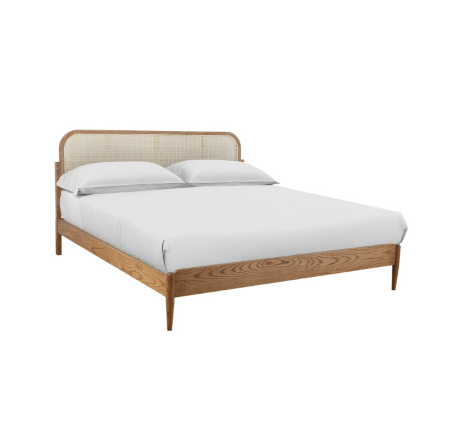 Valger Rattan Bedframe - Cherry
