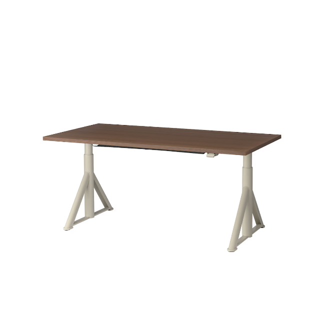 IDASEN Desk Sit/Stand - Brown/Beige