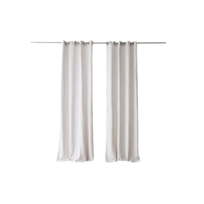 Linen Curtain Panel with Grommets