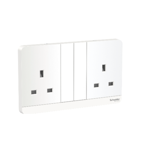 AvatarOn, 2 Switched Socket, 3P, 13A, 250V - White