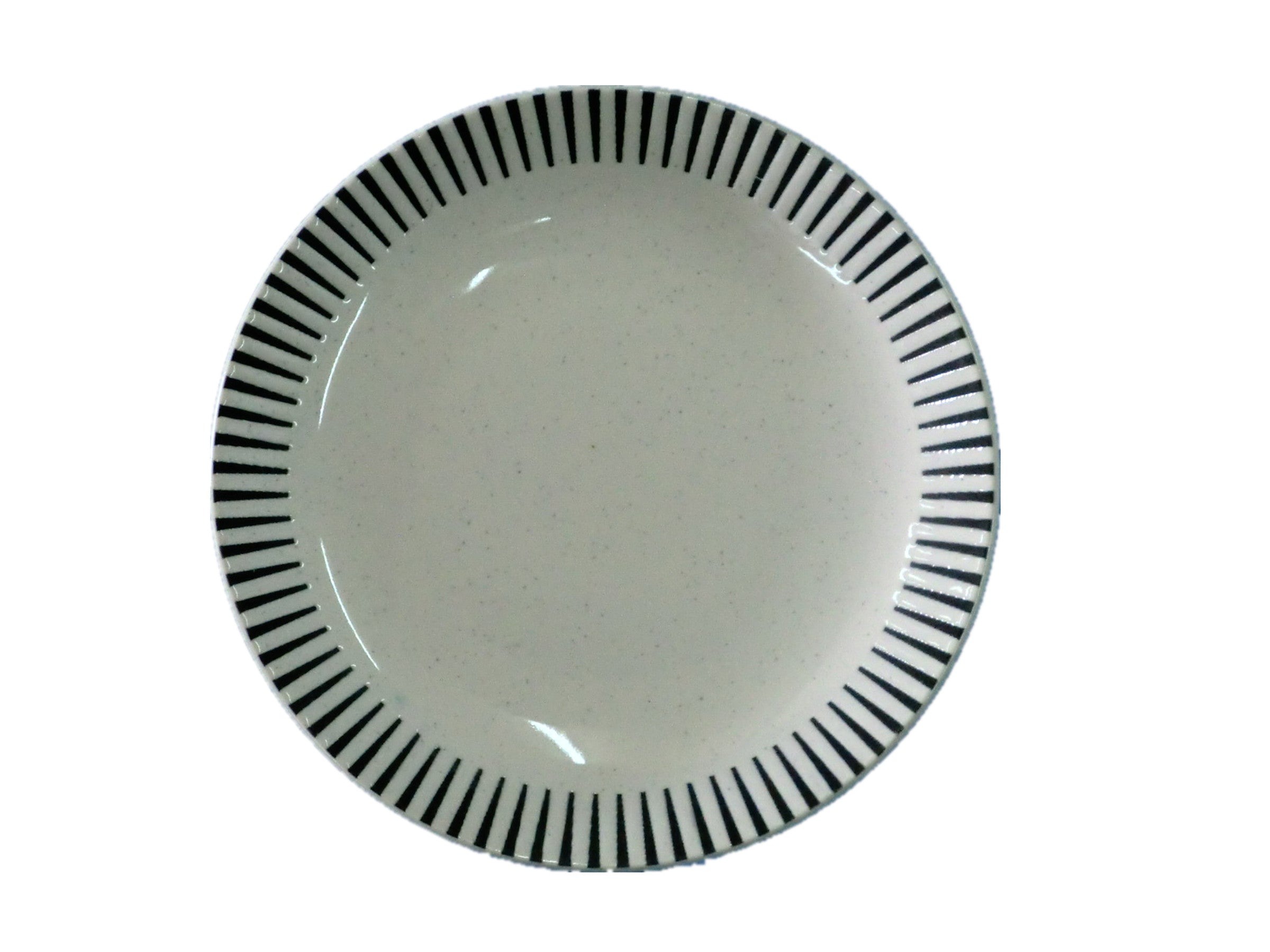 Plate ModernStriple WT 14 H2.5cm
