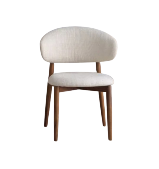 Cushioned Chair With Wooden Frame