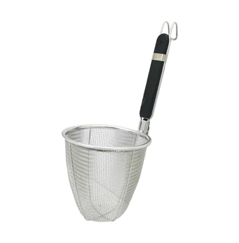 U-Shape Noodle Strainer With Black Handle, Stainless Steel