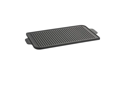 Lava Cast Iron Rectangle Griddle/Grill Reversible Plate With Integrated Handle, 26x47cm, Eco