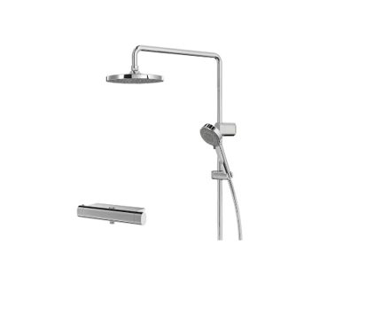 BROGRUND Shower Set With Thermostatic Mixer, Chrome-Plated