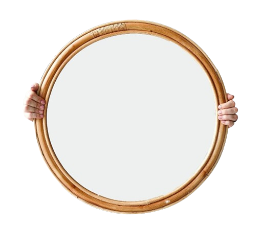 Rattan Round Mirror
