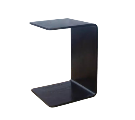 C-Shaped Coffee Table, Large, Black