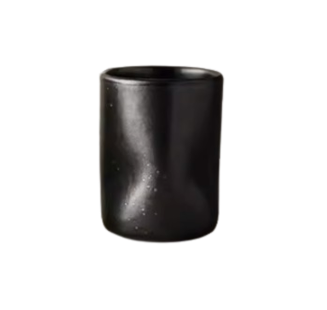 Dented Pottery Black Cup