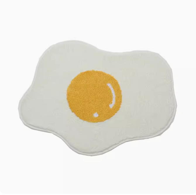 Cartoon Carpet Fried Egg Floor Mat