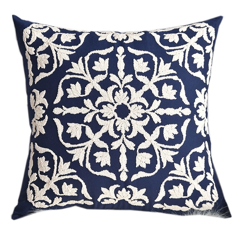 Sofa Pillows - Blue/White