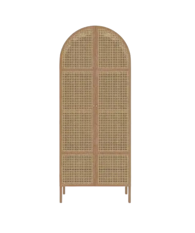 Rattan Double Door Wardrobe