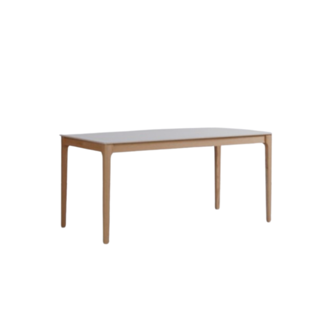 Beaumont Marble Dining Table With Solid Oak Wood Legs