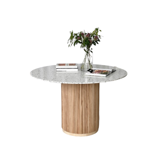 Brighton Dining Table - White Grey Terrazzo