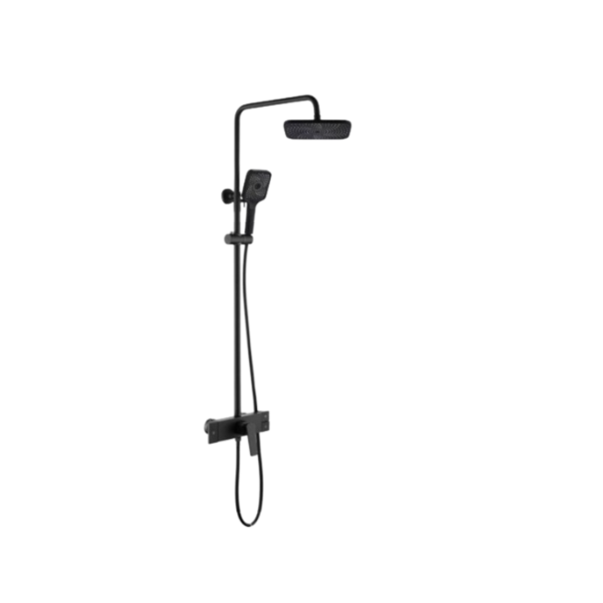 Button Rain Shower Column, 02007- Black