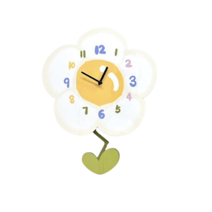 Flower Swing Clock