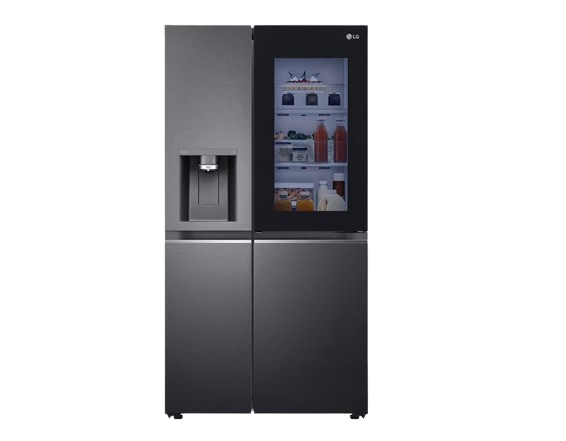 LG Side By Side Fridge, GS-X5982MC, 598L, Matt Black