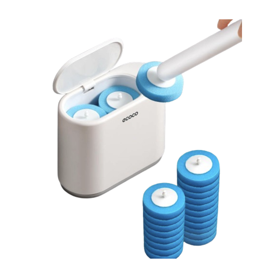 ECOCO Wall-mounted Disposable Toilet Brush Set
