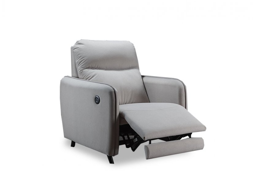 Homer Motorised Fabric Recliner Sofa With USB Ports And High Backrest