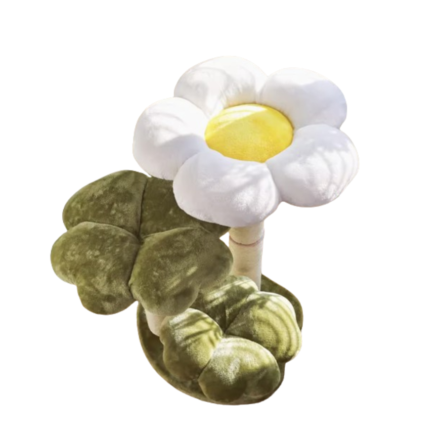 Flower Plush Cat Condo