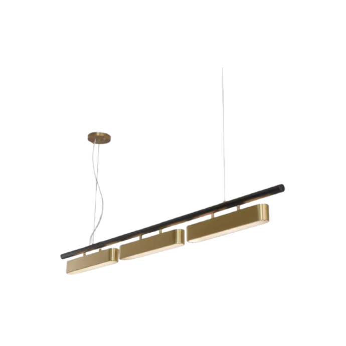 Long All Brass Chandelier