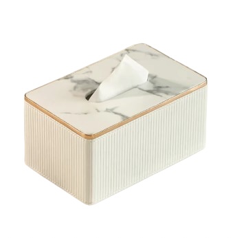 Marble Fluted Tissue Box