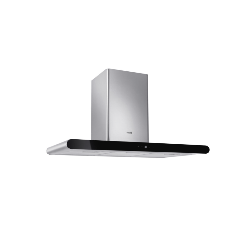 Round Profile Chimney Cooker Hood with LED Sensor Touch Controls, 90cm 
