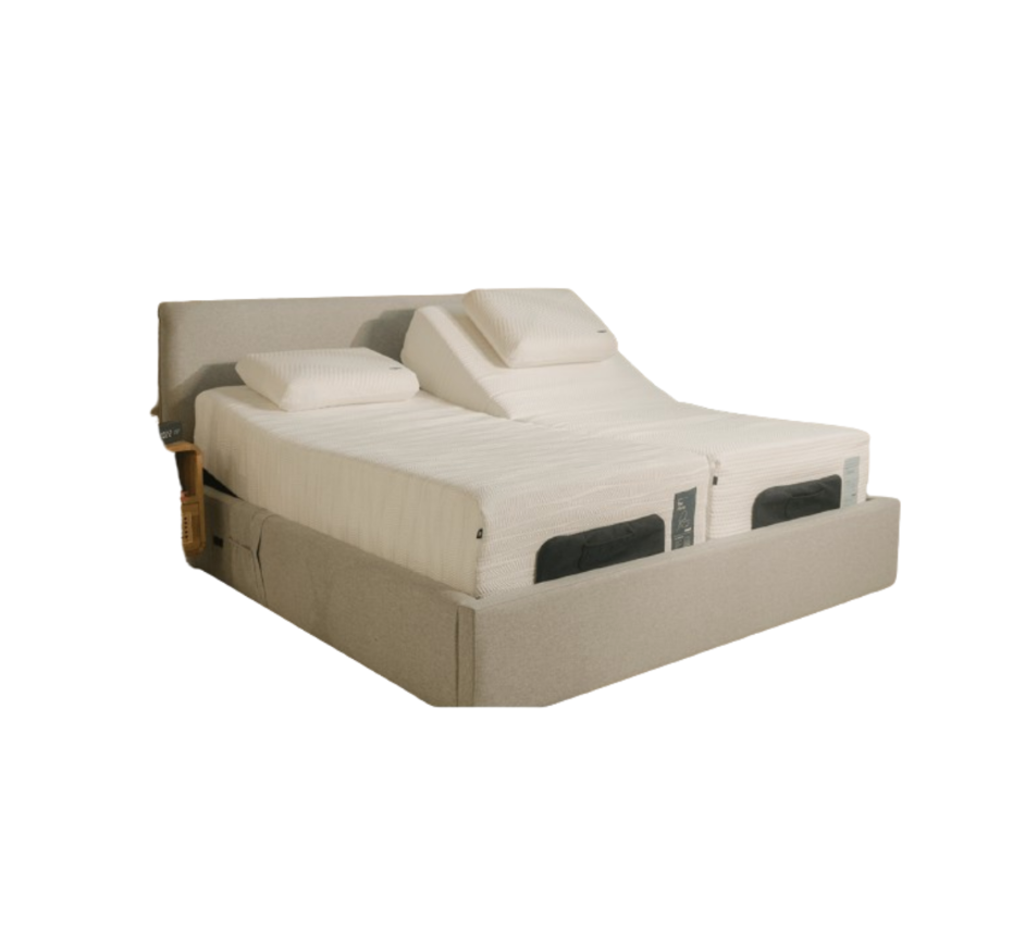 Wossa King Mattress with Adjusable Base, Headboard and Sideframe