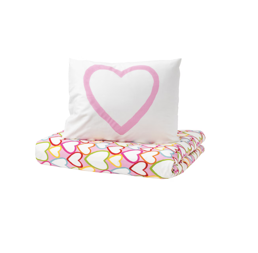 VITAMINER HJÄRTA Duvet Cover and Pillowcase, 150x200/50x80 cm