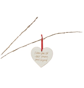 Engraved Wood Love Ornament