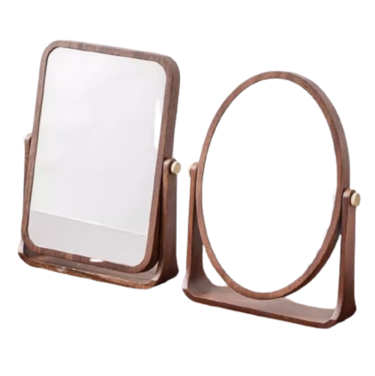 Wooden Table Mirror